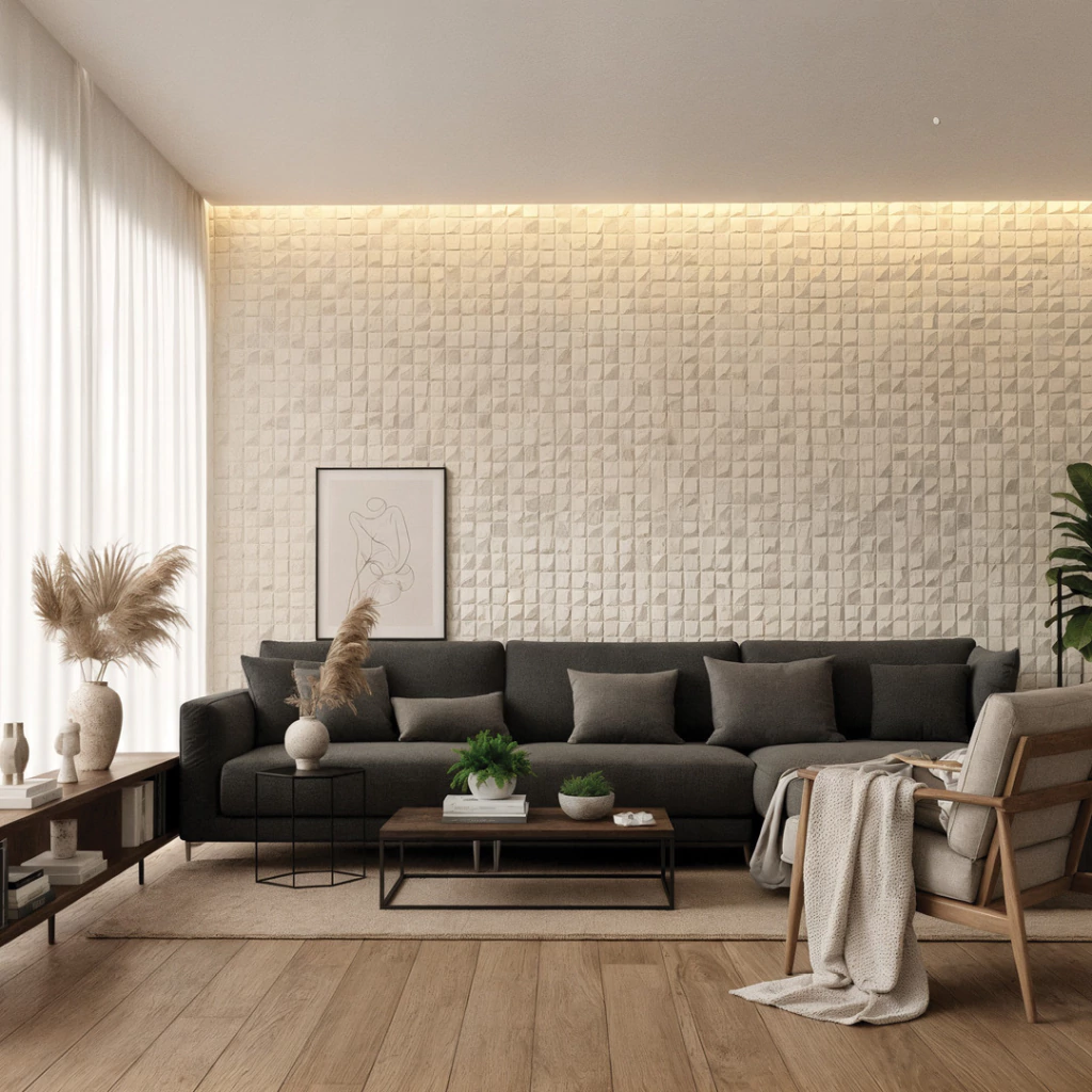 Ambiente com revestimento Couchervel