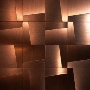 Revestimento Inox Bronze 30x30 Autocolante 3mm · Alumínio