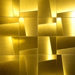 Revestimento Inox Gold 30x30 Autocolante 3mm · Alumínio
