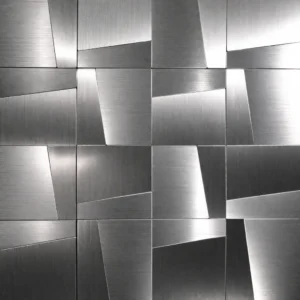 Revestimento Inox Silver 30x30 Autocolante 3mm · Alumínio
