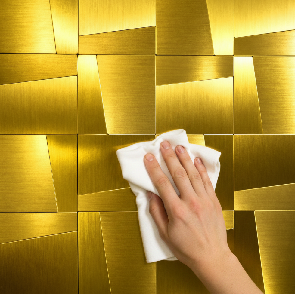 Limpeza do Inox Gold Autocolante