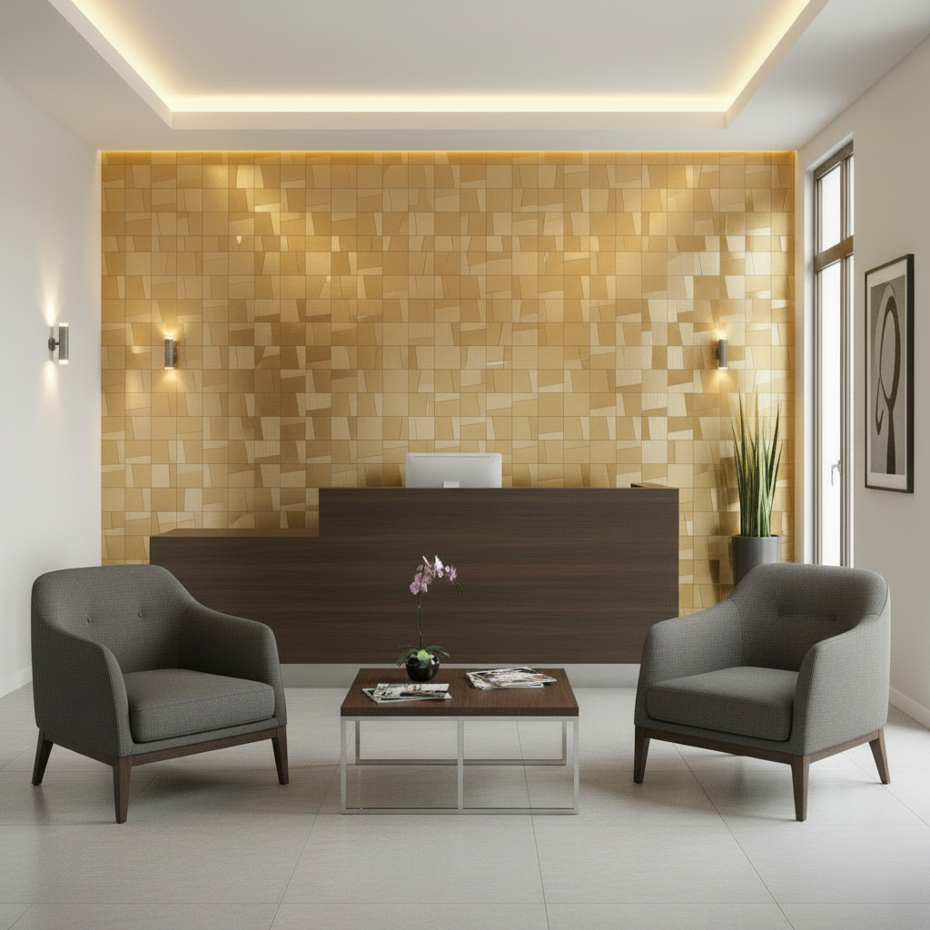 Projeto com revestimento dourado Ydècory