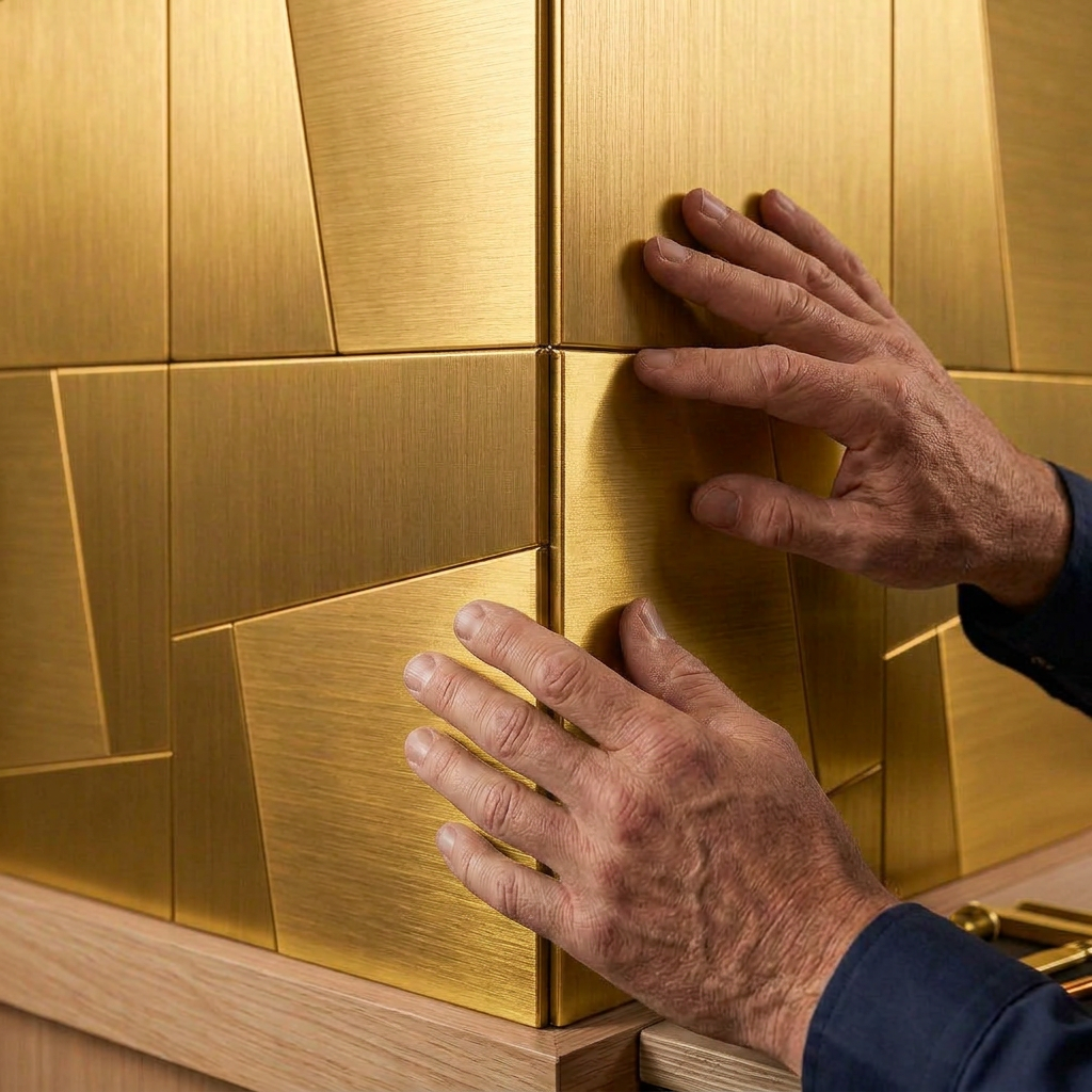 Instalação do Inox Gold Autocolante
